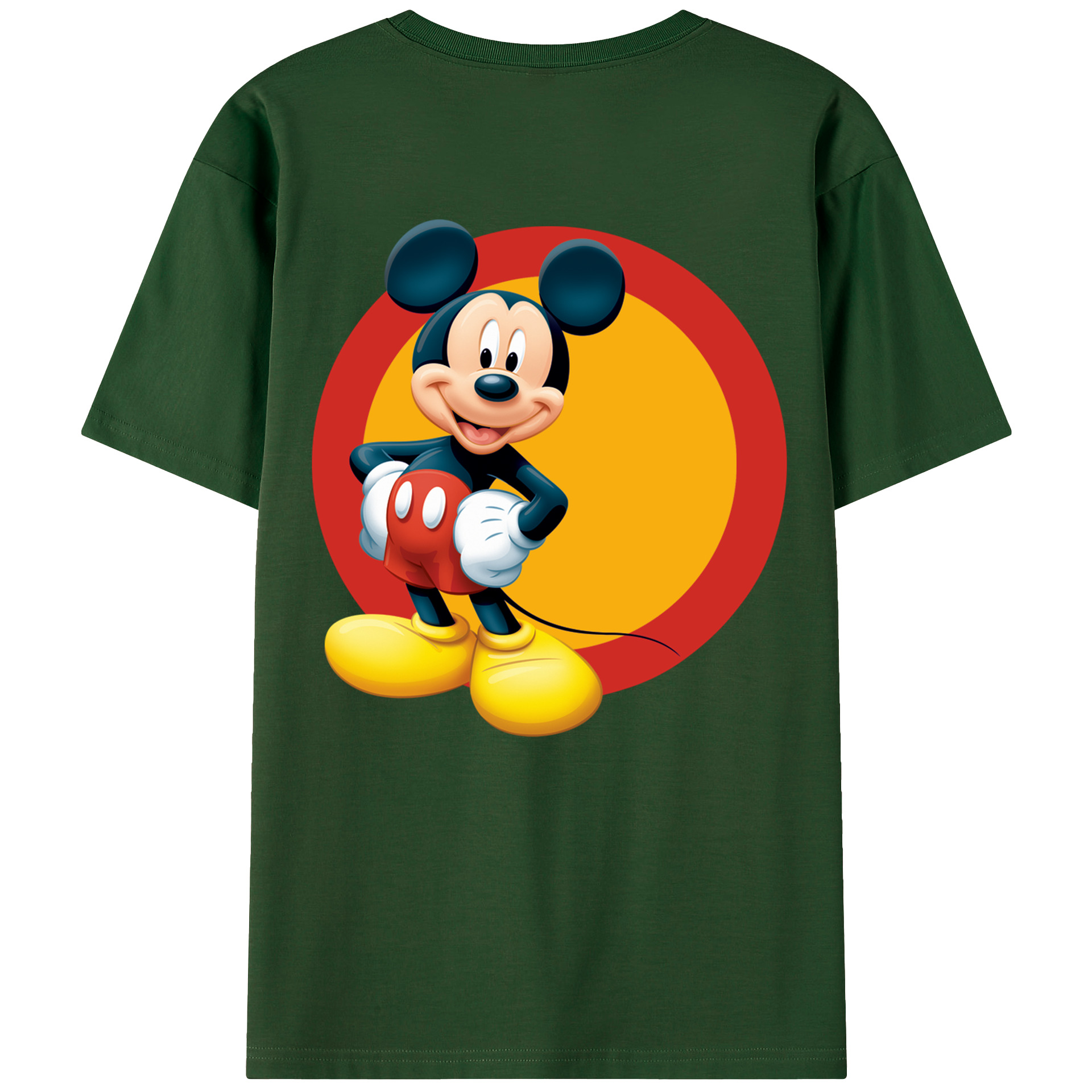 （画像用） ミッキーマウス Mickey Mouse 綿100％半袖Tシャツ（背面プリント）